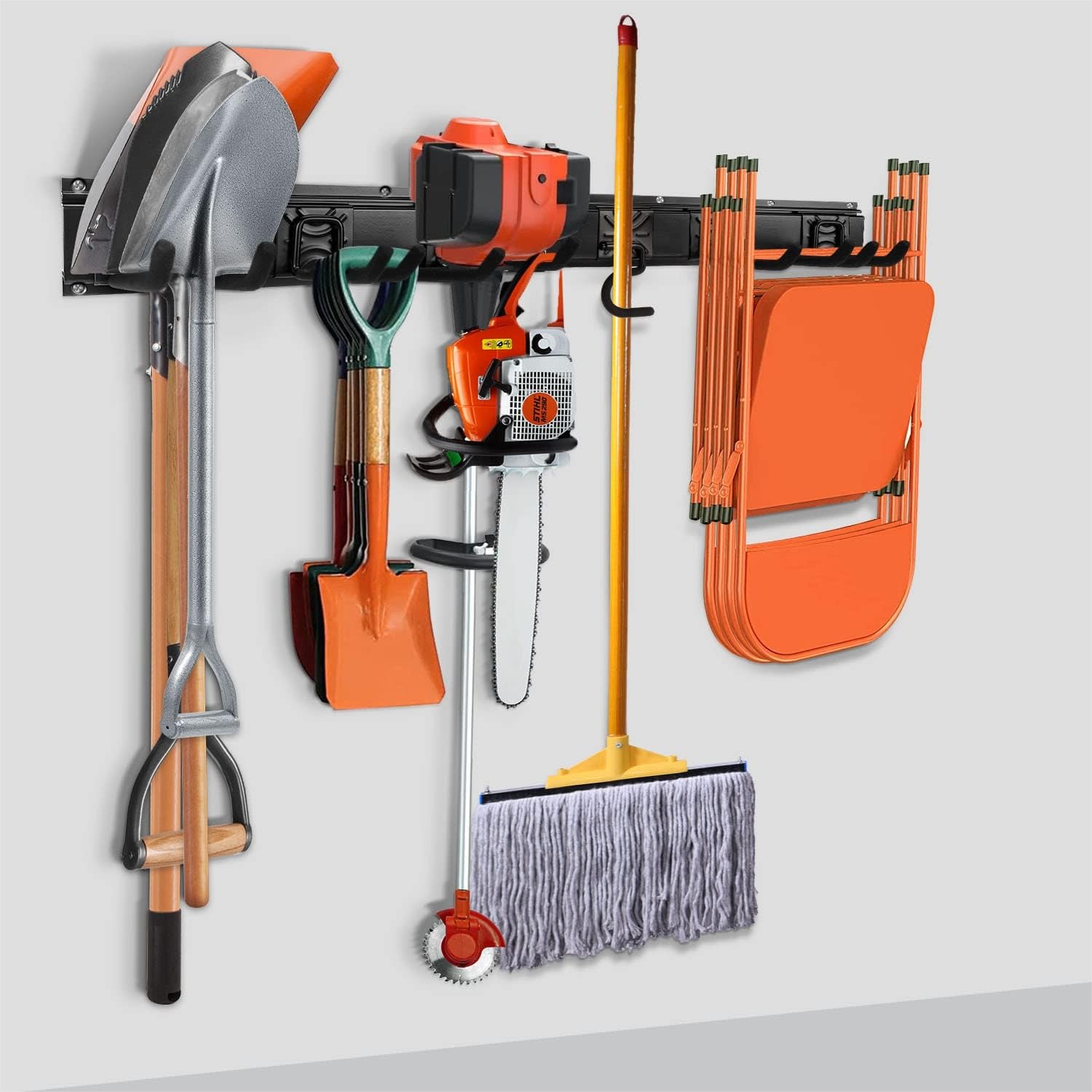 Heavy Equipment Landscaping - Garden Tool Storage Rack, 6 Multi-Purpose