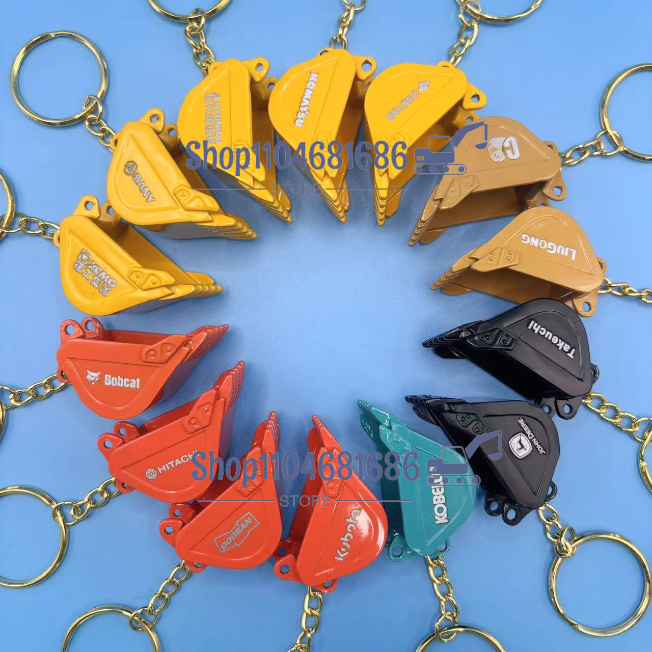 Heavy Equipment Keychain - Key Chain Gift for Hitachi SANY