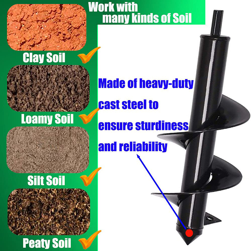 Garden Auger Spiral Drill Bit  - Auger Drill Attachment incelemesi ve fiyatı