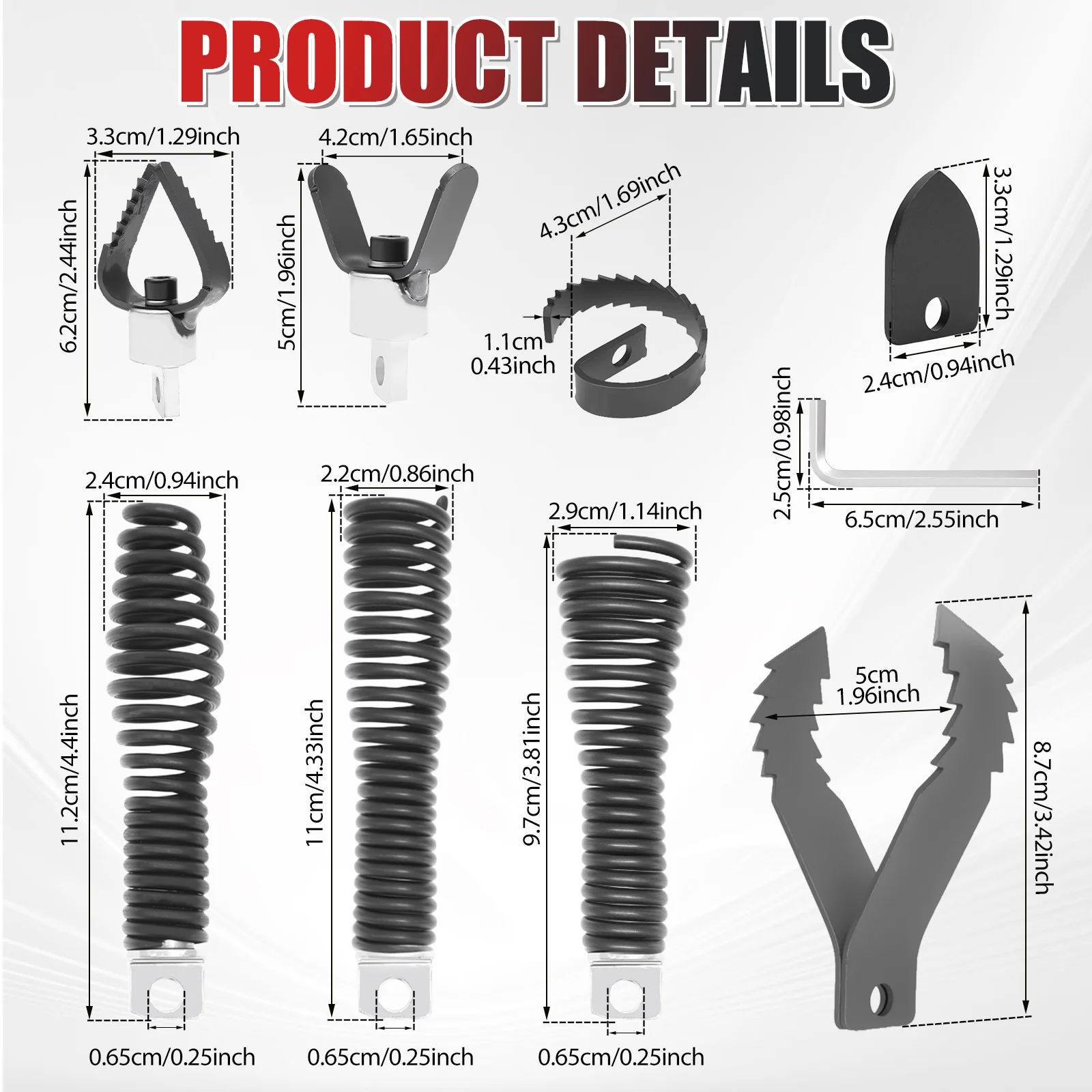 8Pcs Drain Snake Drill Attachm - Auger Drill Attachment incelemesi ve fiyatı