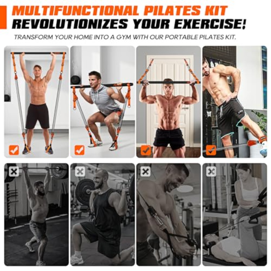 Pilates Bar Kit with Resistanc - Heavy Equipment Training incelemesi ve fiyatı