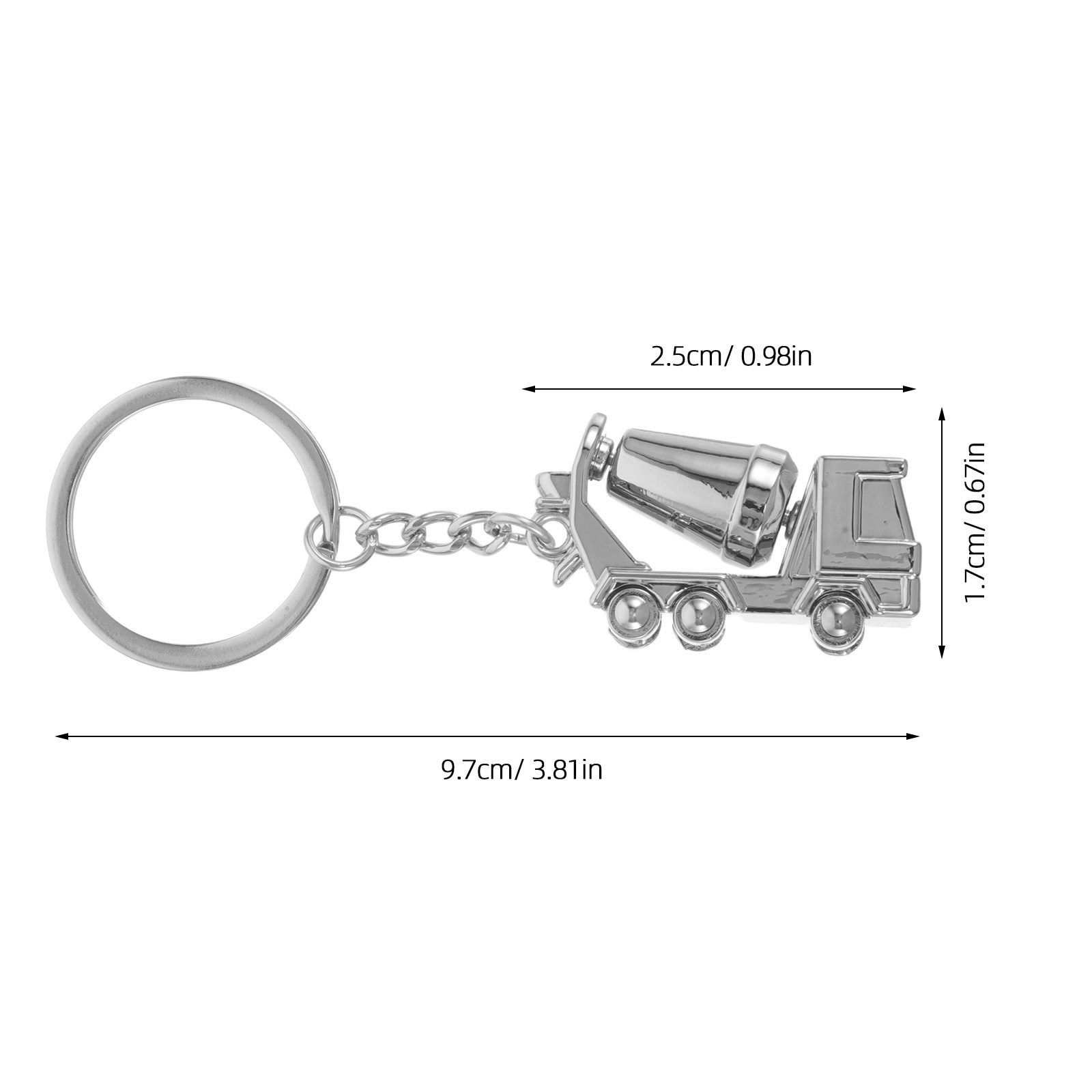 Alloy Keychain 3D Mixer Truck  - Heavy Equipment Keychain incelemesi ve fiyatı