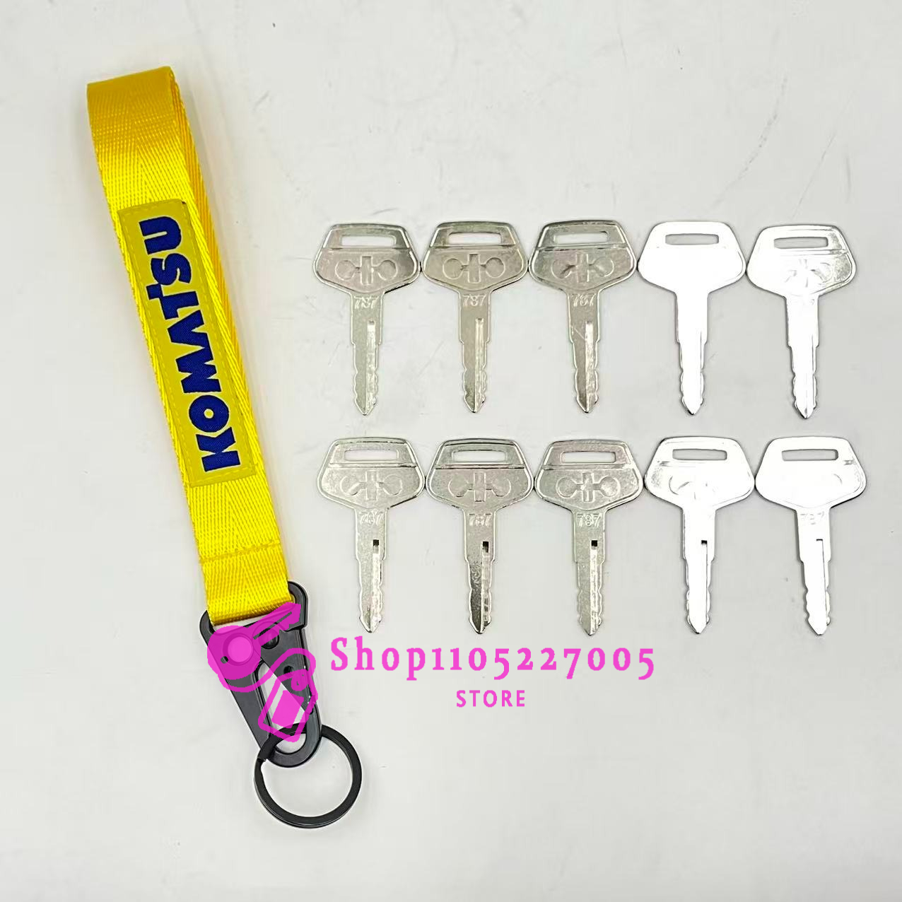 2/5/10PCS 787 Key for Komatsu  - Heavy Equipment Keychain incelemesi ve fiyatı