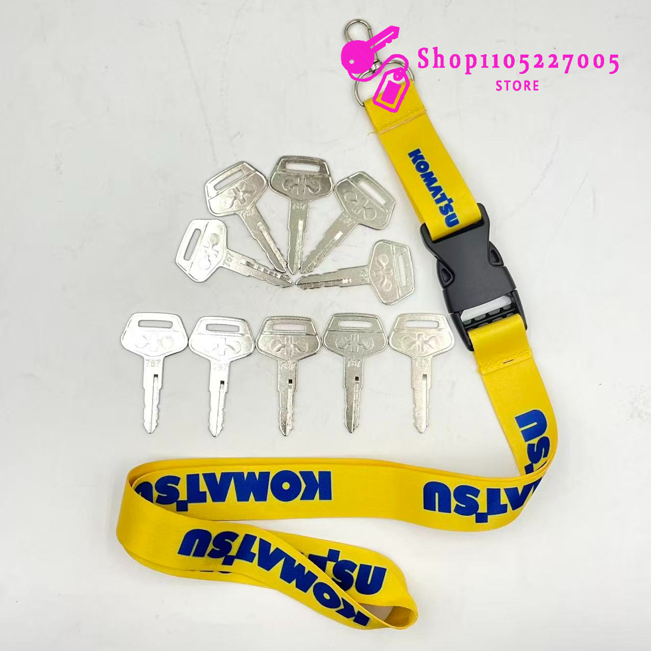 2/5/10PCS 787 Key for Komatsu  - Heavy Equipment Keychain incelemesi ve fiyatı