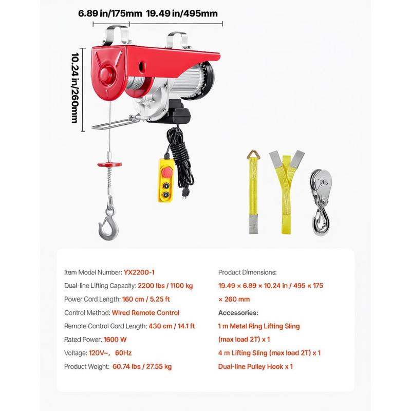 High Capacity Power Winch 2200 - Heavy Equipment Lift incelemesi ve fiyatı