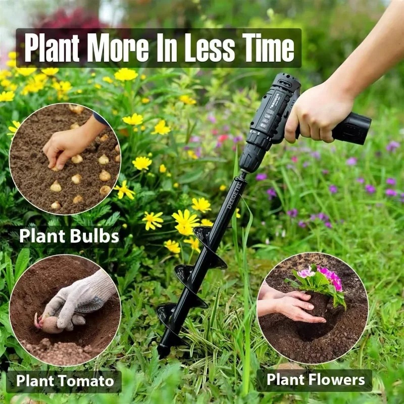 LUSQI 1Pc Garden Auger Spiral  - Auger Drill Attachment incelemesi ve fiyatı