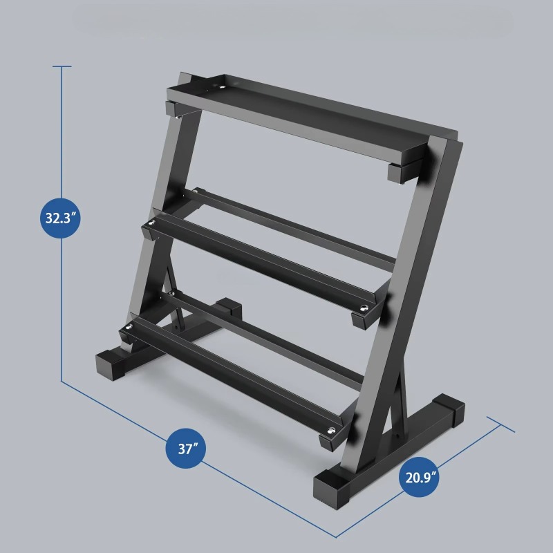 3-Tier Dumbbell Storage Rack 8 - Heavy Equipment Training incelemesi ve fiyatı