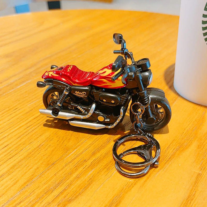 Cartoon Mini Harley Motorcycle - Heavy Equipment Keychain incelemesi ve fiyatı